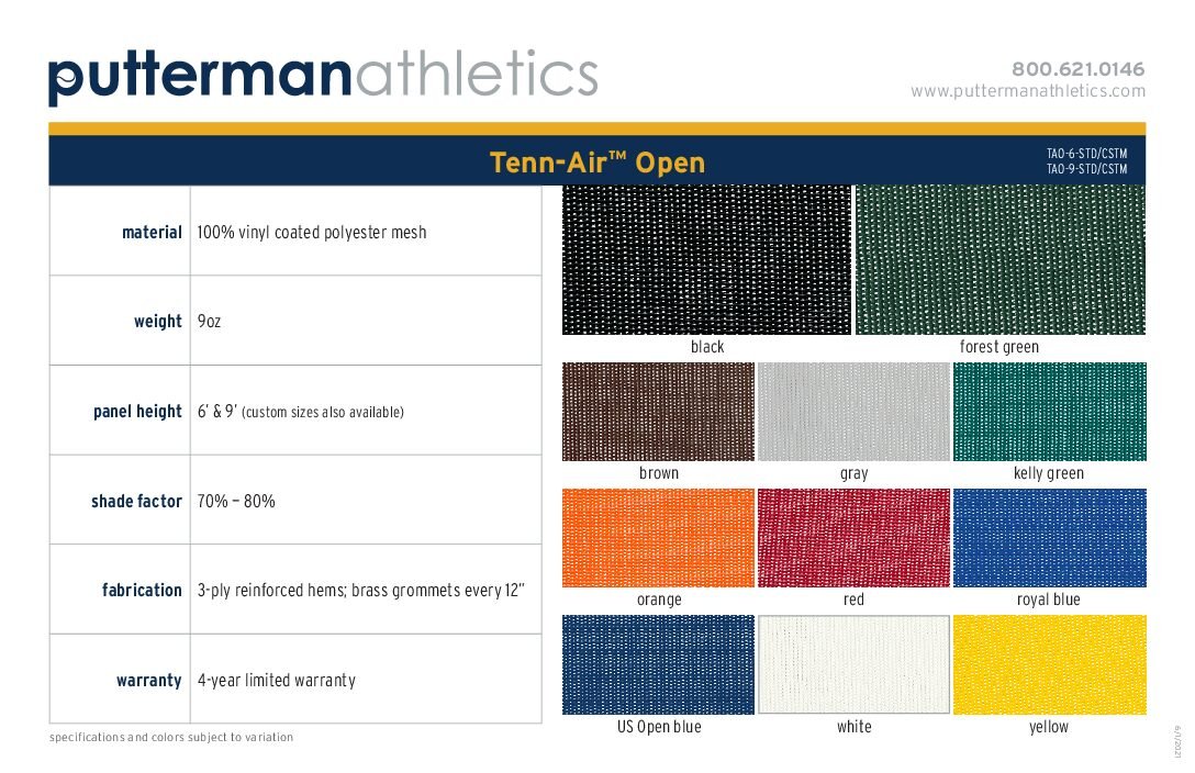 Tenn-Air Open Tennis and Pickleball Windscreens - Image 3