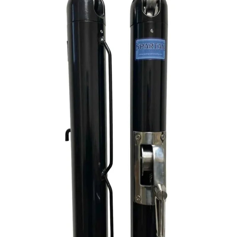 Spartan Legacy 2-7/8" Round Pickleball Net Posts with Stainless Steel Internal Winder