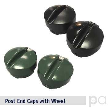 Tennis Net Post End Cap with Wheel