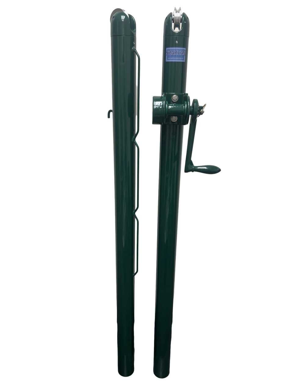 Spartan Titan Pro 2-7/8" Round External Wind Pickleball Net Posts - USA Manufactured