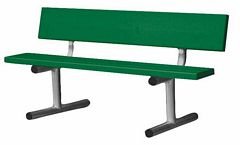 5' aluminum tennis courtside bench